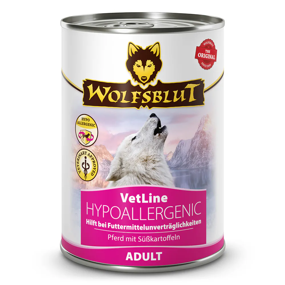 Wolfsblut VetLine Hypoallergenic Adult Pferd mit Süsskartoffeln